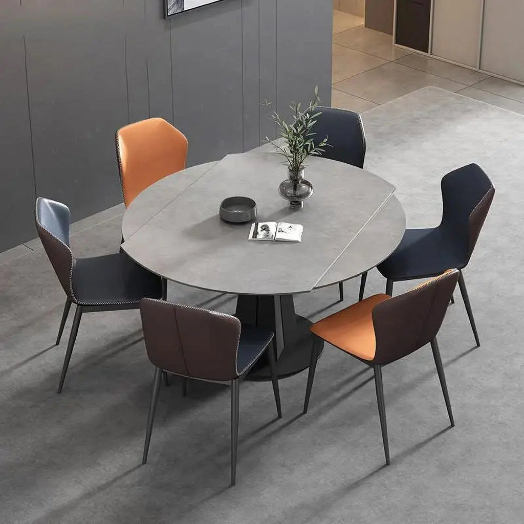 Round Marble Dining Table and Chairs Set E682728