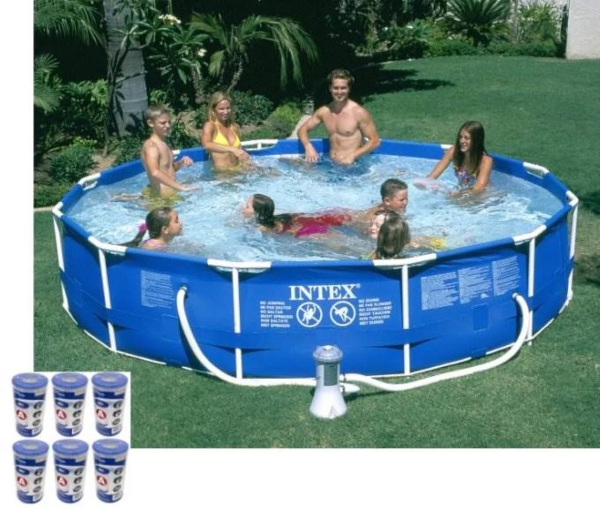 12ft x 30in Metal Frame Round Swimming Pool Set O13834