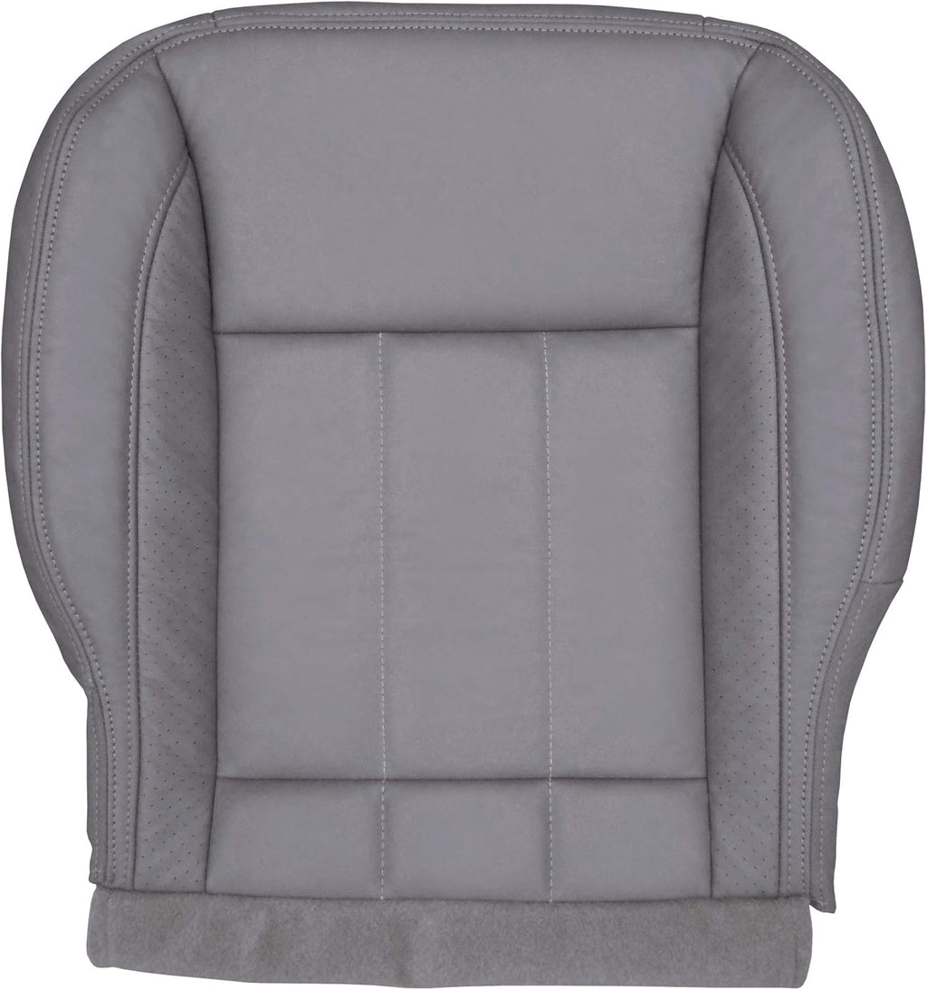 Driver Bottom Perforated Leather Seat Cover Khaki Tan M2496