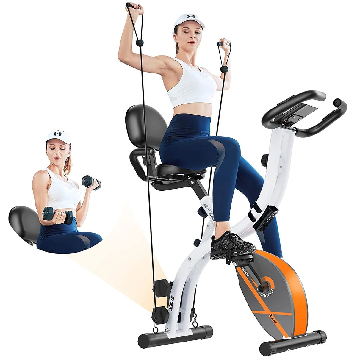 4-in-1 Folding Magnetic Exercise Bike T5736