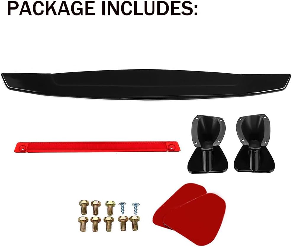 Glossy Black ABS Racing Spoiler Wing I875669