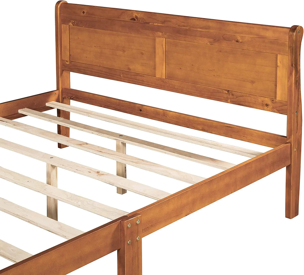 Queen Size Wood Platform Bed Frame with Headboard T73151