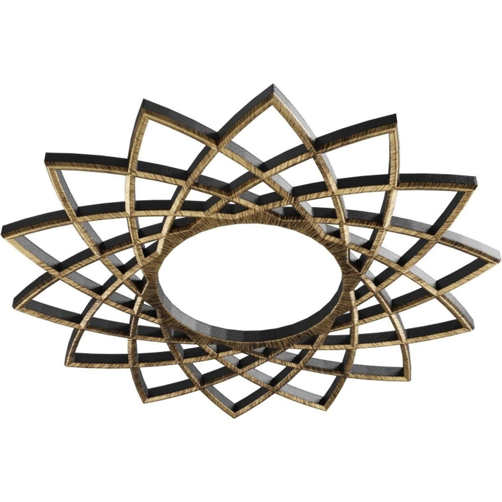 40x22OD x 15 3/8x22ID x 1x22P PVC Pierced Ceiling Medallion F83922