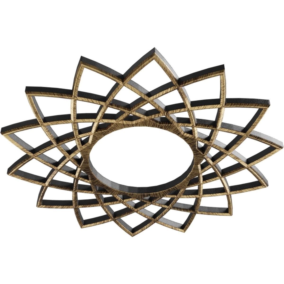 40x22OD x 15 3/8x22ID x 1x22P PVC Pierced Ceiling Medallion F83922