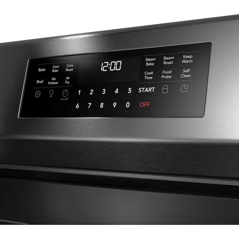 30 in. 5 Burner Freestanding Gas Range in Black Stainless Steel with True Convection and Air Fry U4558