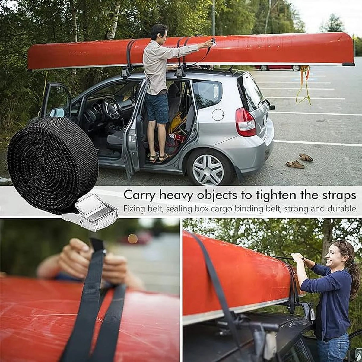 12 Packs 16ft Adjustable Cam Buckle Lashing Straps K15903