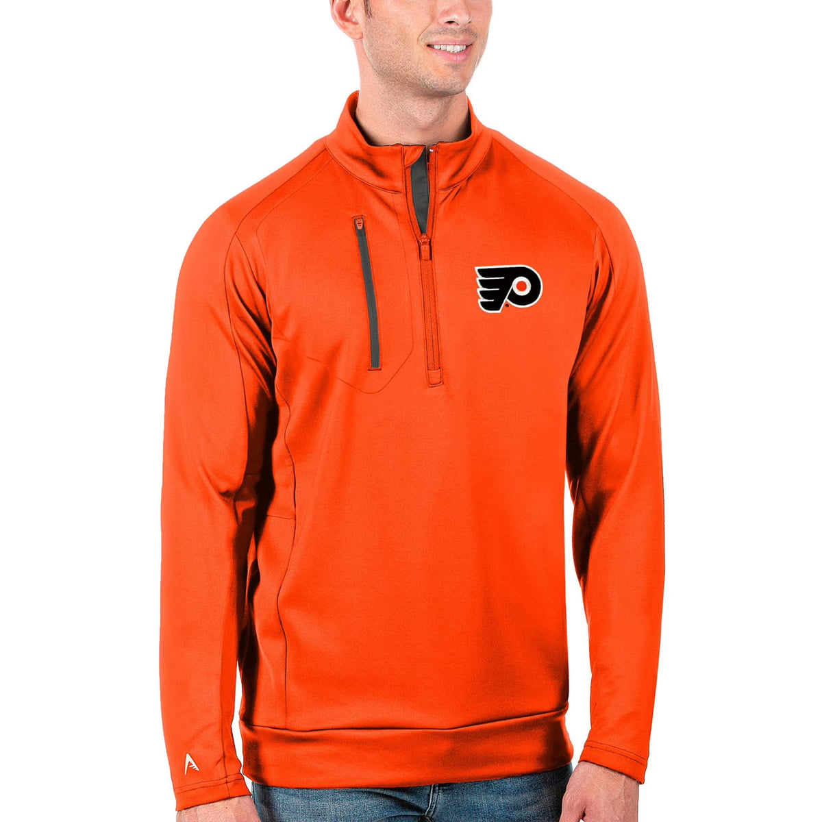 Men's Antigua Philadelphia Flyers Quarter-Zip Pullover Jacket K31666