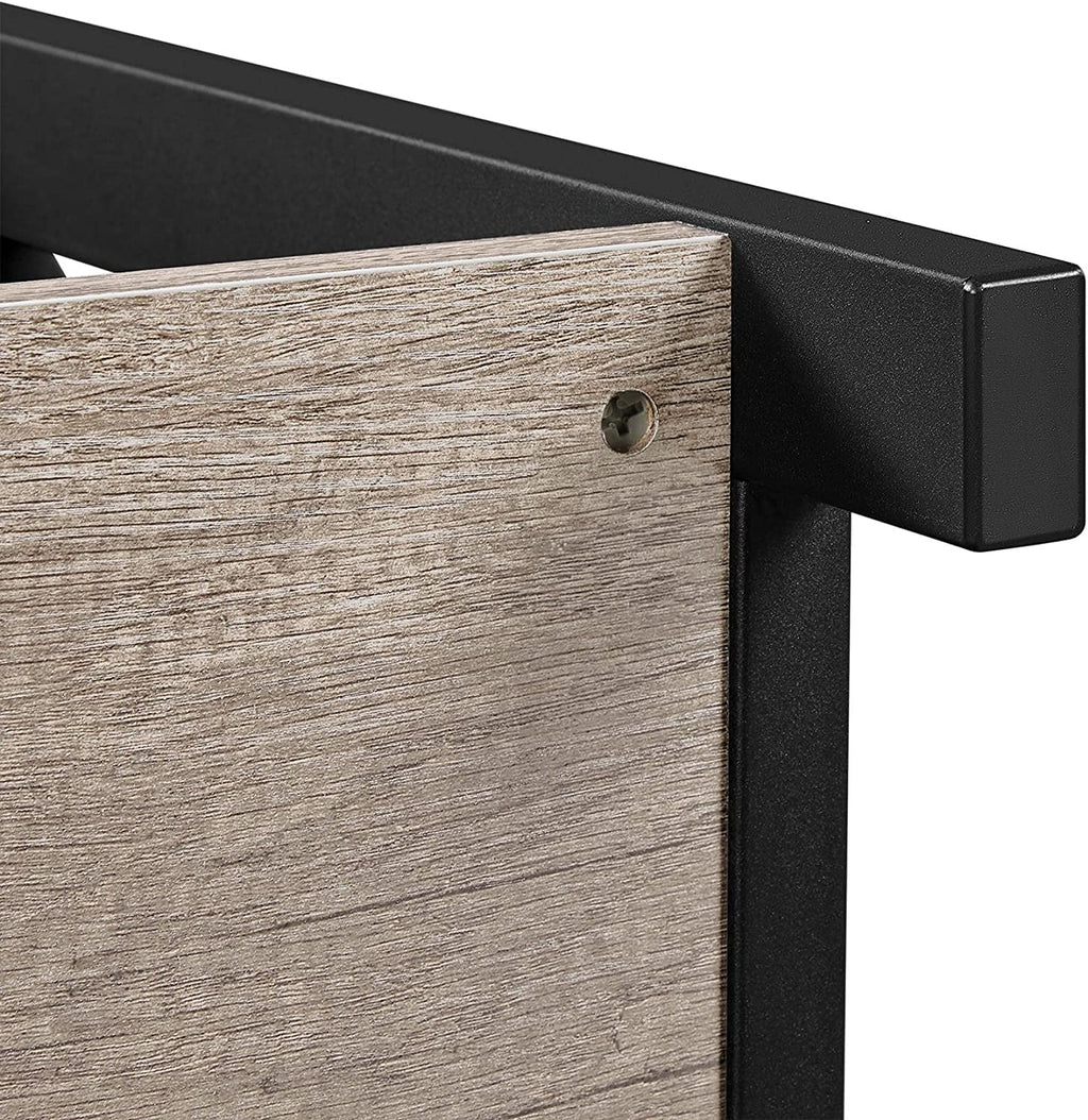 Grey TV Stand with Drawer and Open Storage Shelves L905606