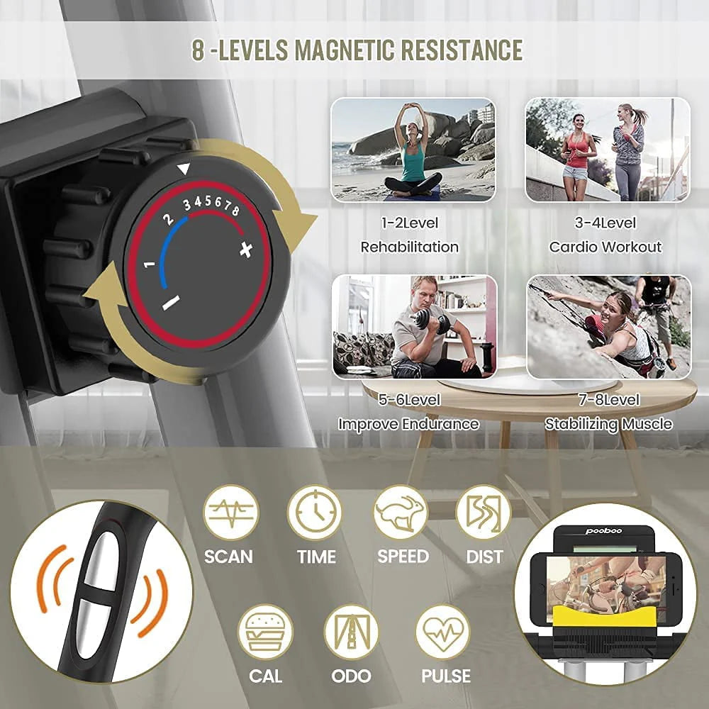4-in-1 Folding Magnetic Exercise Bike T5736