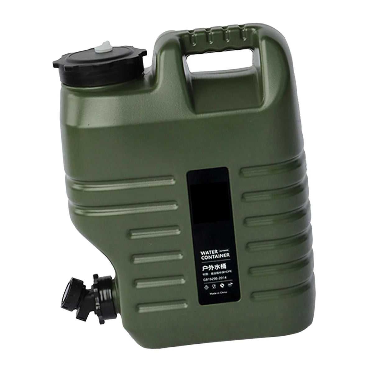Green 18L Camping Water Storage Jug with Spigot W61924