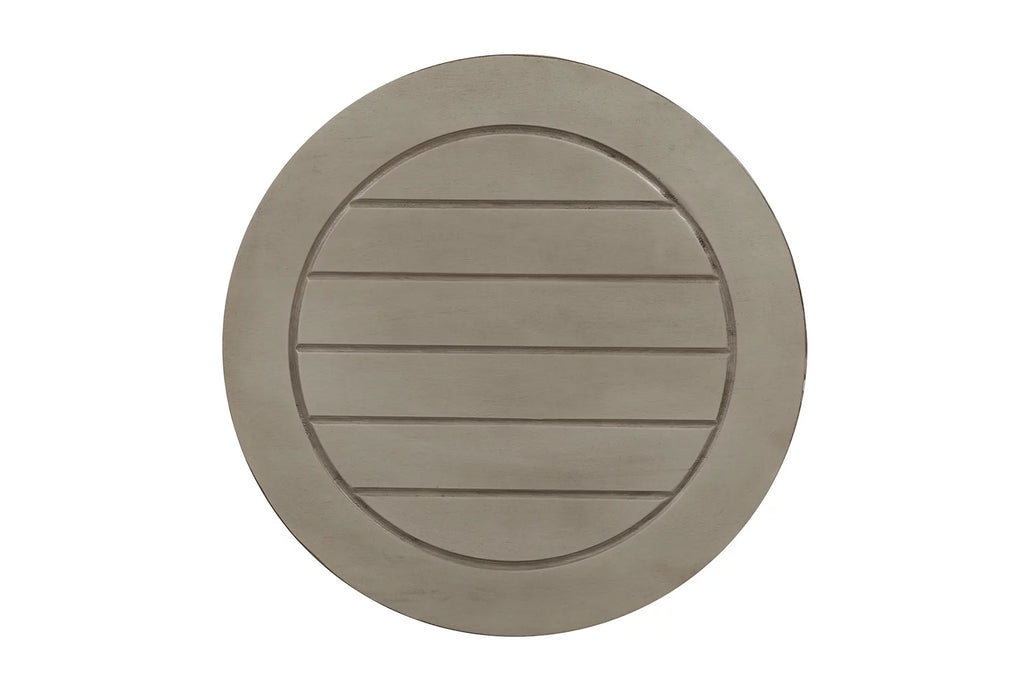 Light Grey Hardwood Round Side Accent Table U3343