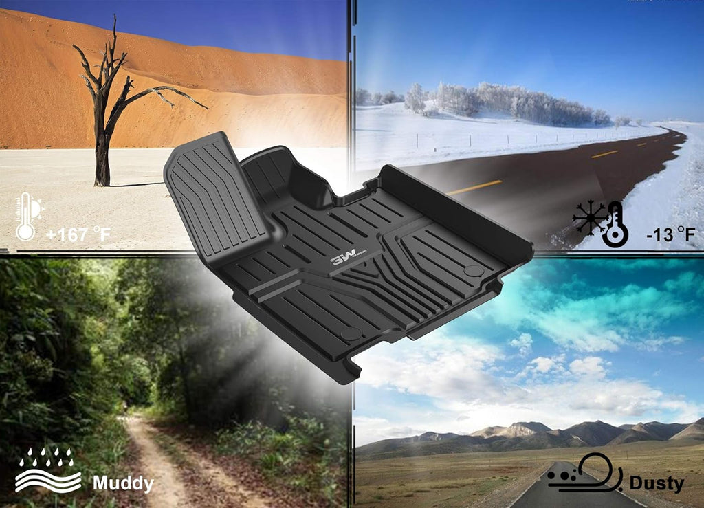 Black TPE All Weather Custom Fit Floor Liner and Cargo Mats U174