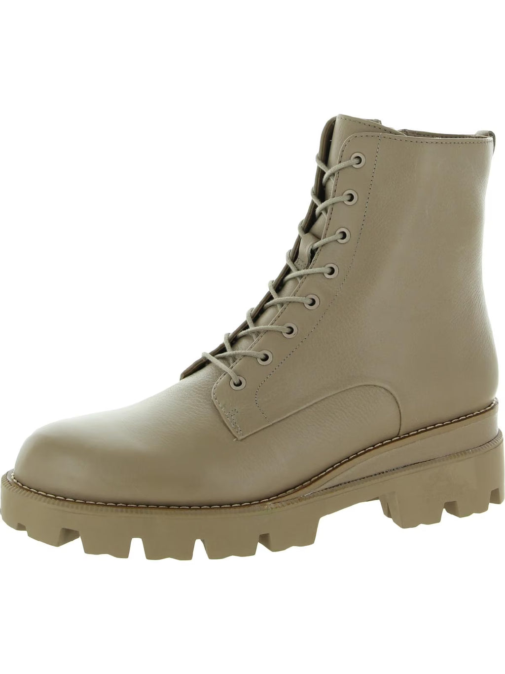 Leather Ankle Combat Boots Brown 7.5 Medium C139085