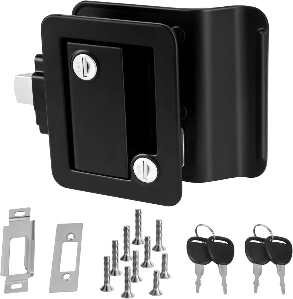 RV Door Lock with Paddle Deadbolt, 2 PCS Trailer Door Latch Replacement Kit X560866