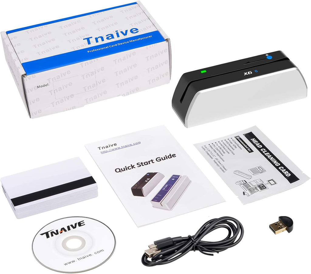 X6 Bluetooth Card Reader Writer USB 3 Tracks Swipe Encoder O62094