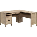 L-Shaped Engineered Wood Home Office Desk in Prime Oak C279