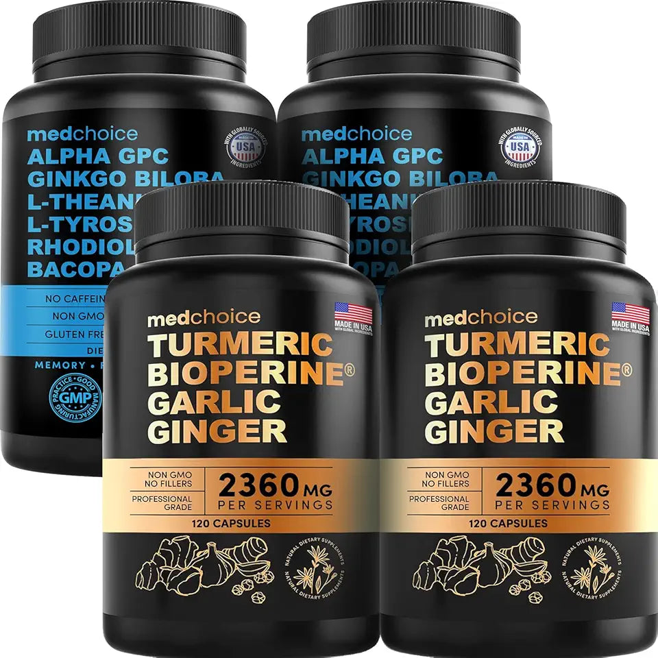 Turmeric & Ginger and Nootropic Brain Supplement Bundle H446526