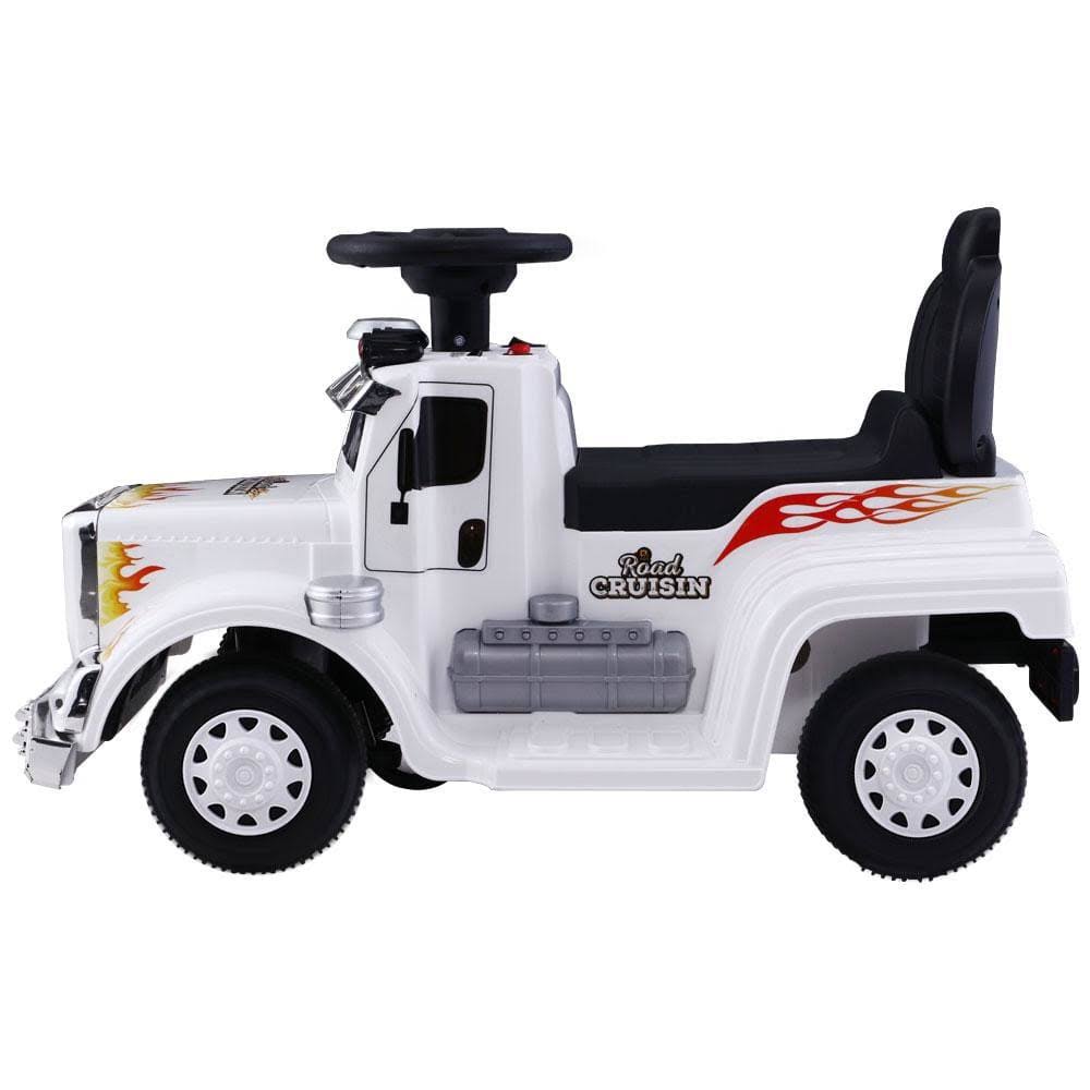White Ride On Battery Toy Car C498
