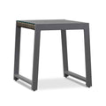 Gray Aluminum Patio End Table, 2 count O591757