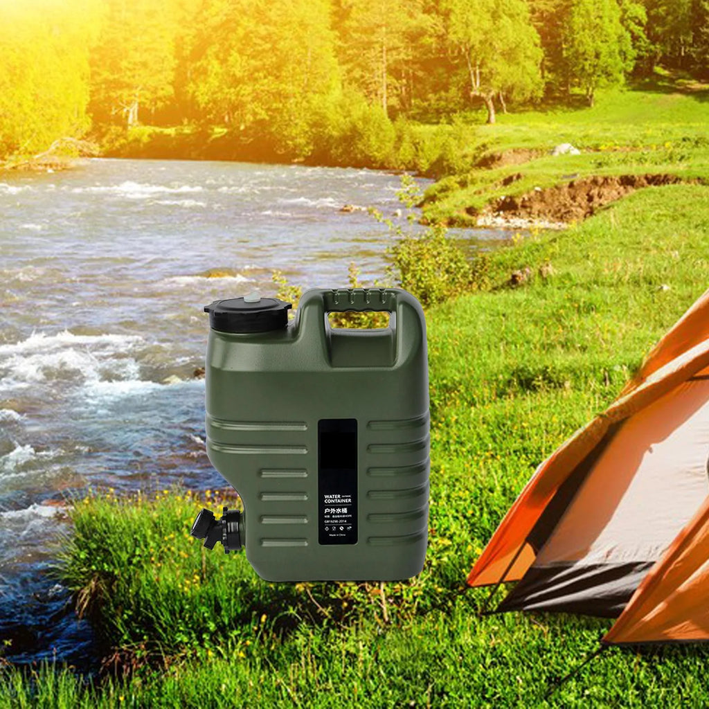 Green 18L Camping Water Storage Jug with Spigot W61924