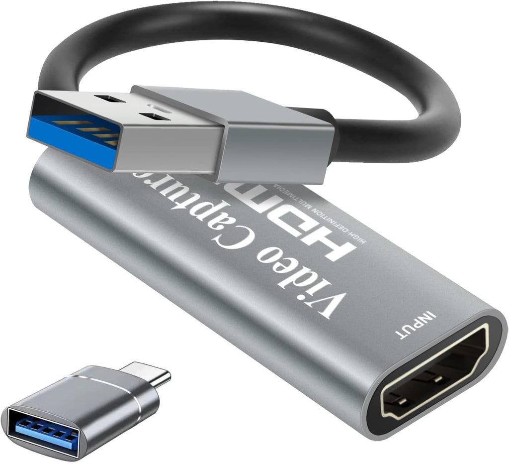 4K HDMI to USB 3.0 Video Capture Device, 1080P HD 60fps, Black E3737