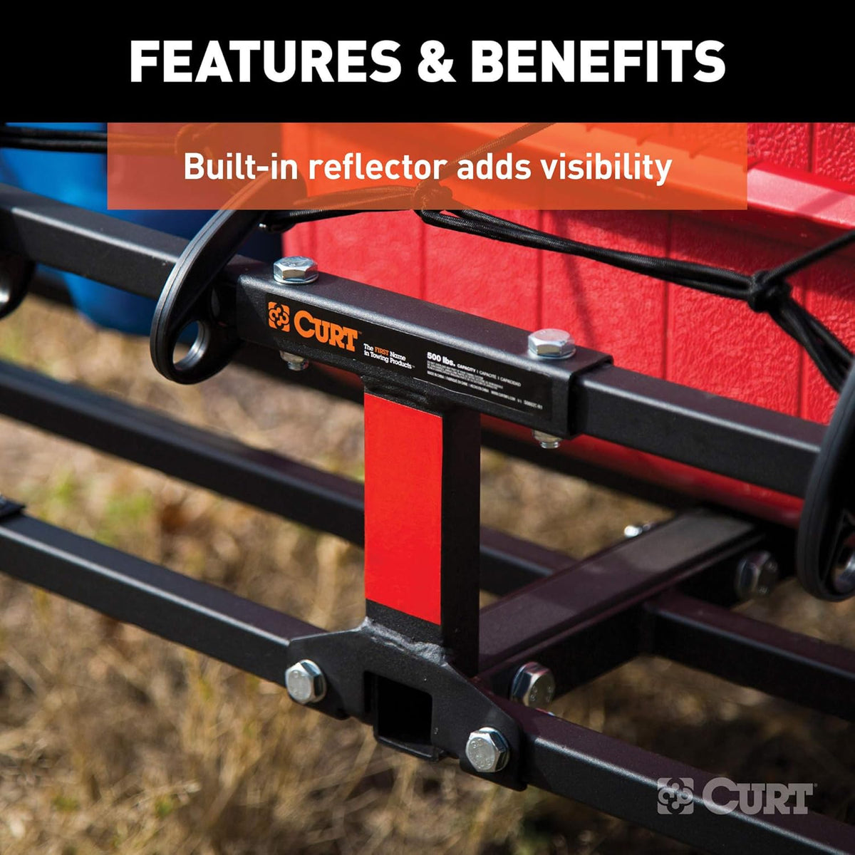 Black Steel Basket Hitch Cargo Carrier U23476