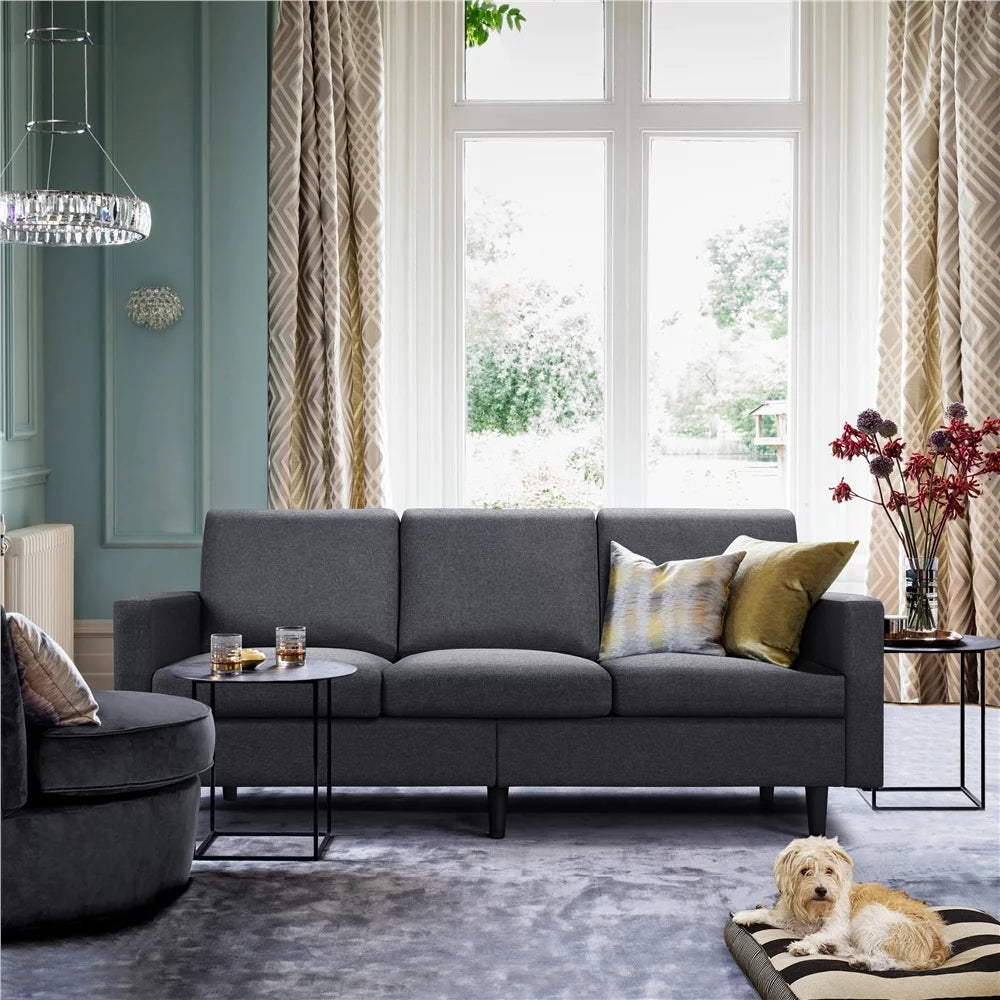 Gray Fabric 3-Seater Sofa M8404