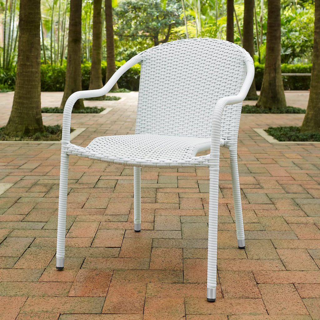 4-Piece Stackable Wicker Outdoor Chair Set D820