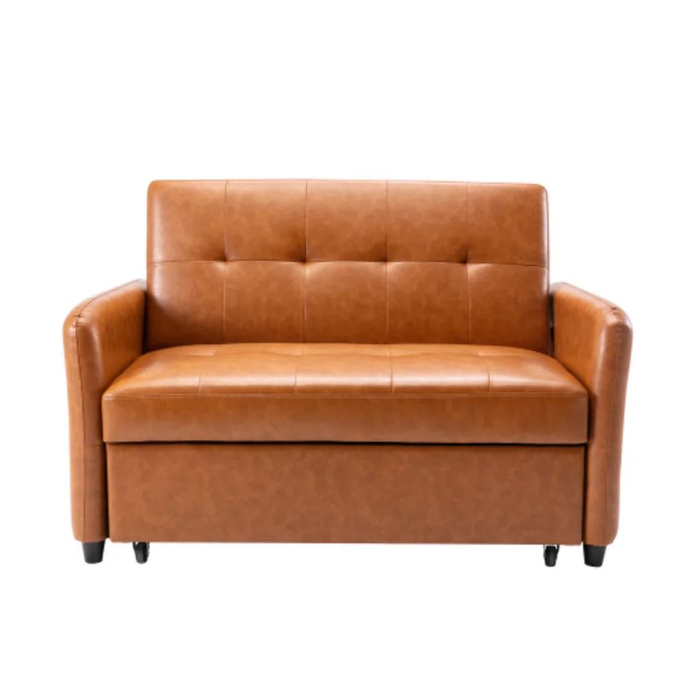 51" Convertible Sleeper Bed, Adjustable Oversized Armchair with Dual USB Ports T5198