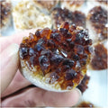 Natural Yellow Crystal Cluster Raw Rock Citrine Quartz Carved Love Heart Stone H104