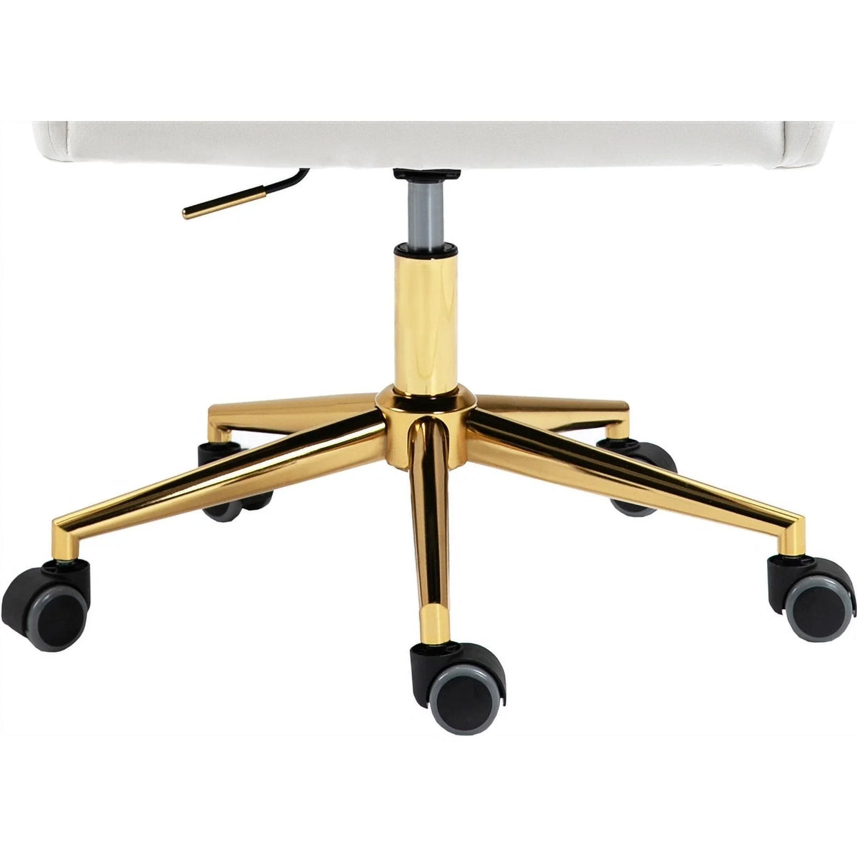 Cream Velvet Swivel Adjustable Office Chair R456852