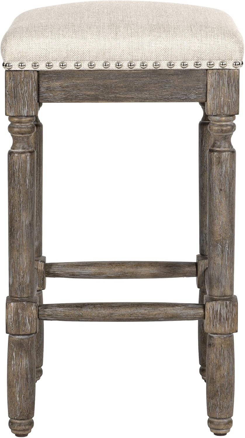Taupe Barstool 26 Inch Seat Height Set of 1 C3421
