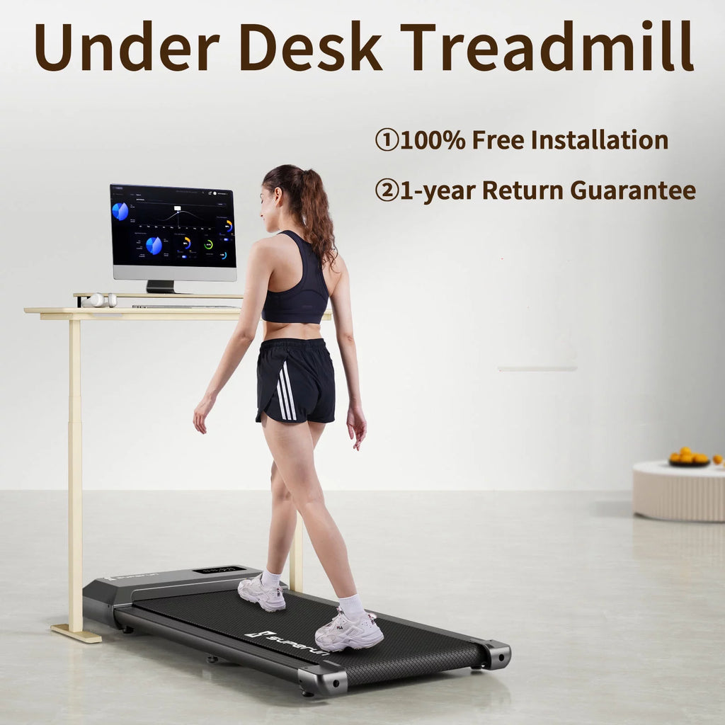 2.5Hp Walking Pad Under Desk Treadmill with Remote Control and LED Display E13166