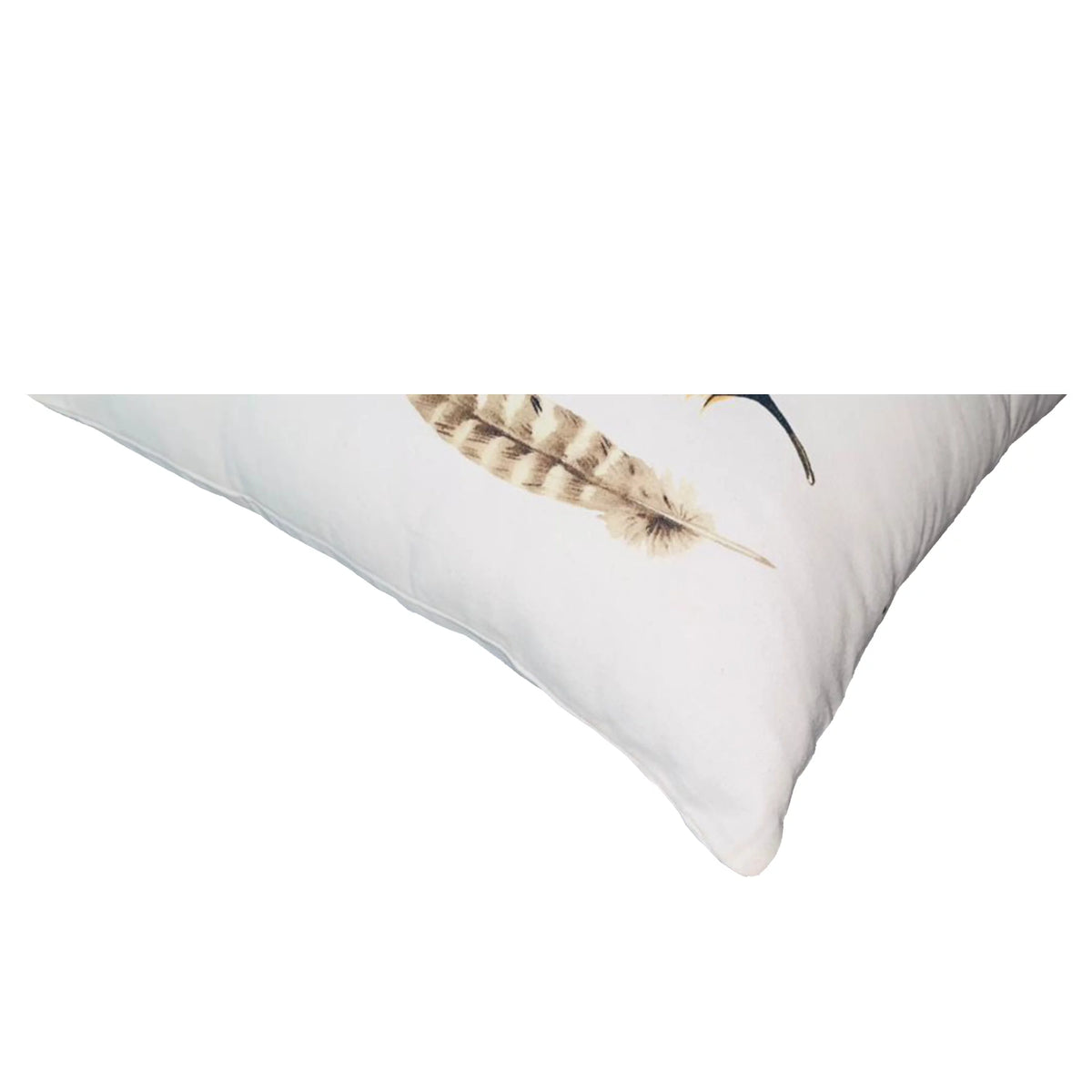 White Multicolor Cotton Throw Pillow L551