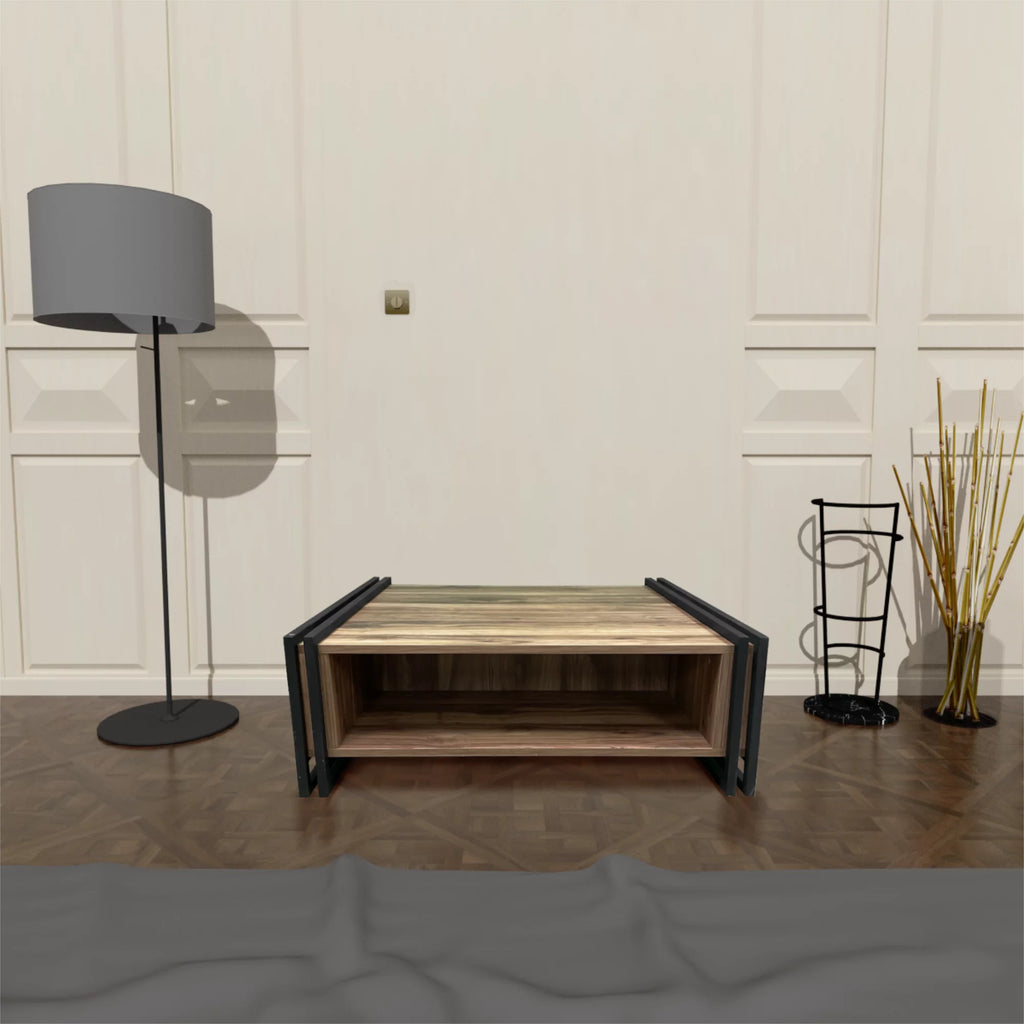 Mid-Century Modern Wood Coffee Table with Storage R378443