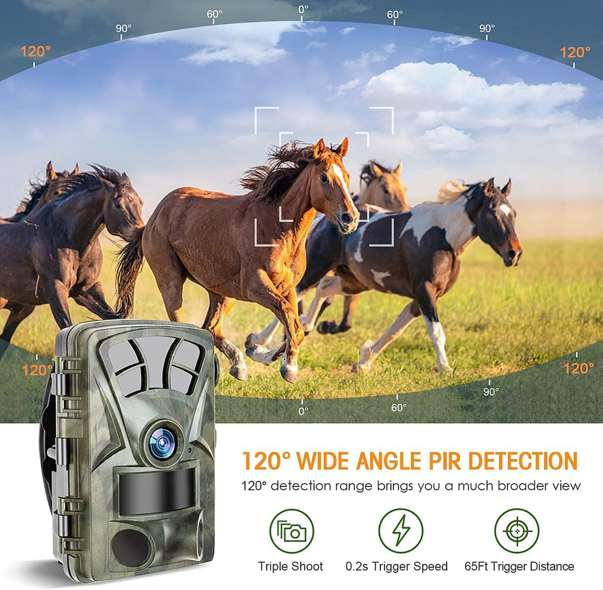 1520P IP66 Waterproof Trail Camera with Night Vision B37711