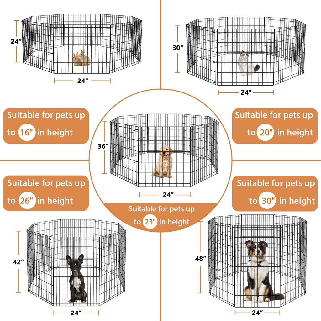 Folding 8 Panel Pet Playpen B412167