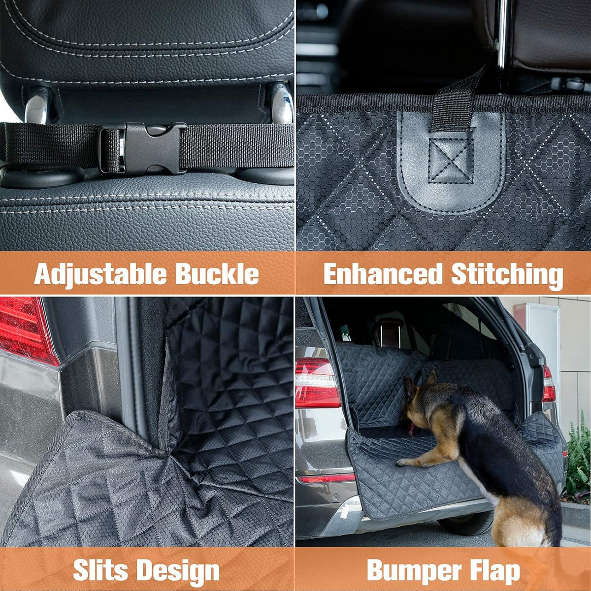 Waterproof Pet Cargo Liner with Bumper Flap Protector, Pack of 2 O85729