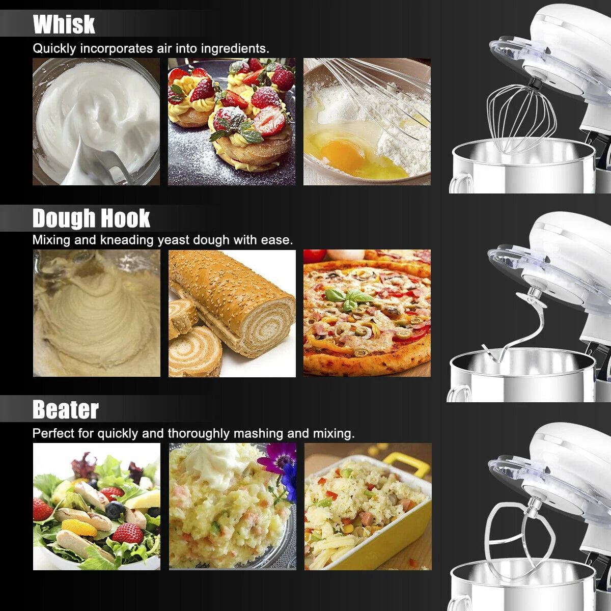 Tilt-Head Stand Mixer 7.5 Qt 6 Speed 660W Red D63685
