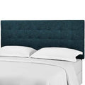 Navy Blue Tufted Fabric Headboard W61578