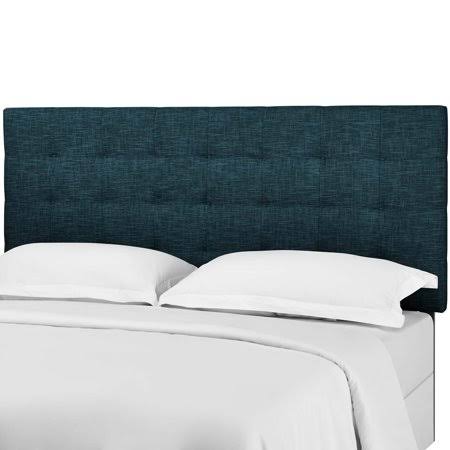 Navy Blue Tufted Fabric Headboard W61578