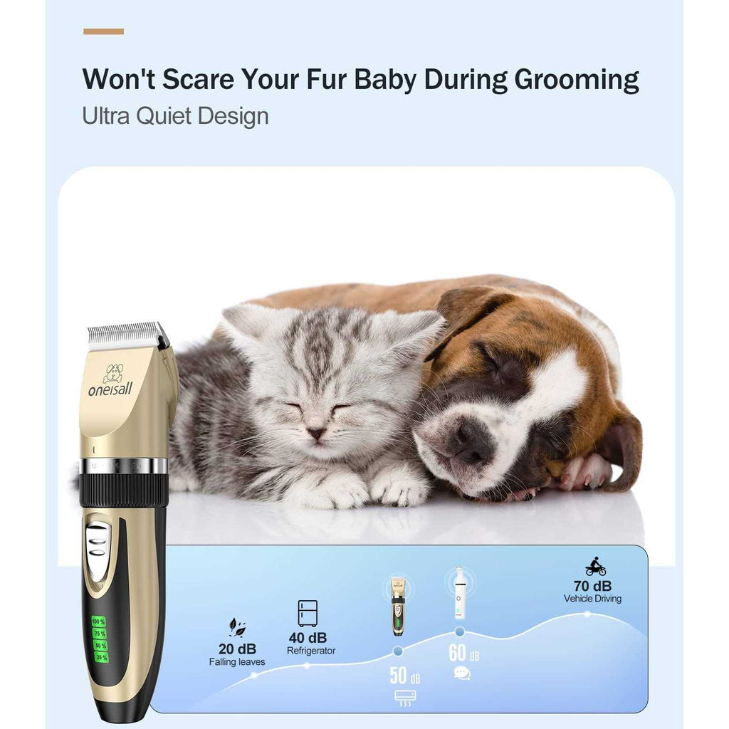 Dog Clippers and Paw Trimmer Kit 2 in 1 Low Noise Cordless W55795