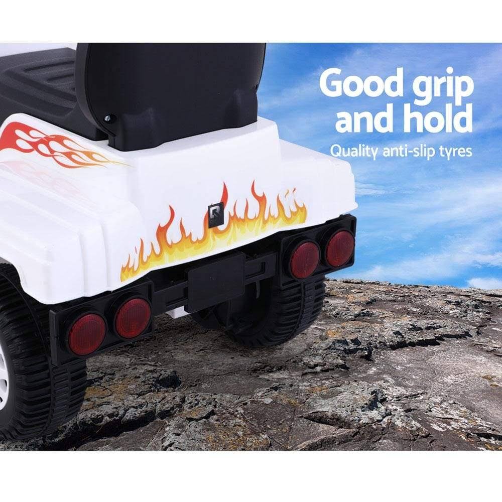 White Ride On Battery Toy Car C498