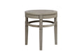 Light Grey Hardwood Round Side Accent Table U3343