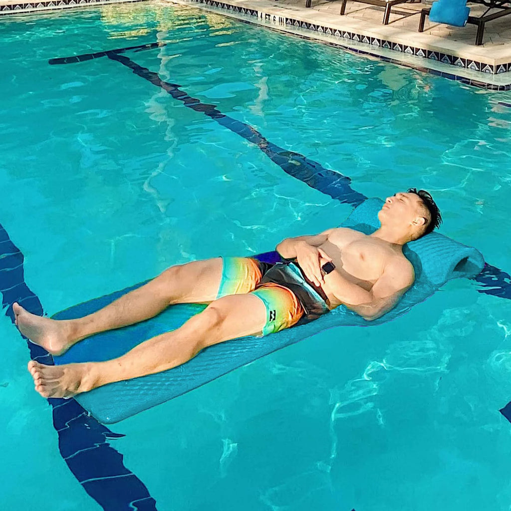 Seafoam Blue Foam Swimming Pool Lounger Mat Z29313