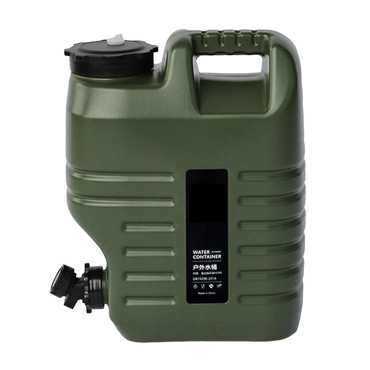 Green 18L Camping Water Storage Jug with Spigot W61924