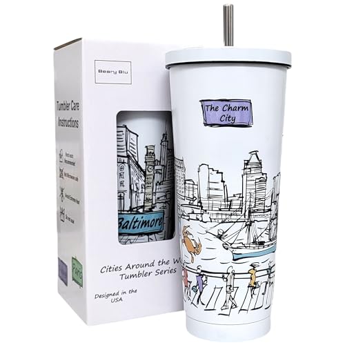 25 Oz Vacuum Insulated Stainless Steel Tumbler with Lids & Straw K5374