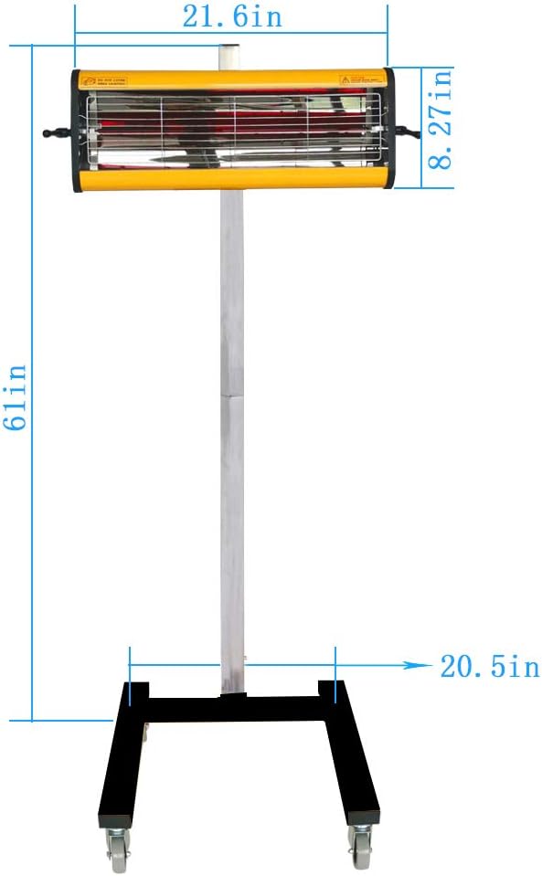 Infrared Paint Curing Lamp with Stand 1050W G85288