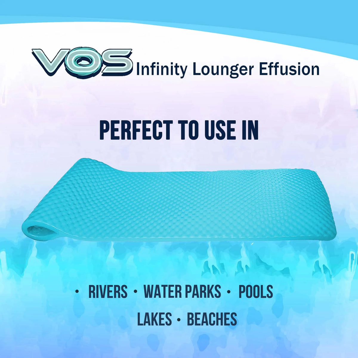 Seafoam Blue Foam Swimming Pool Lounger Mat Z29313
