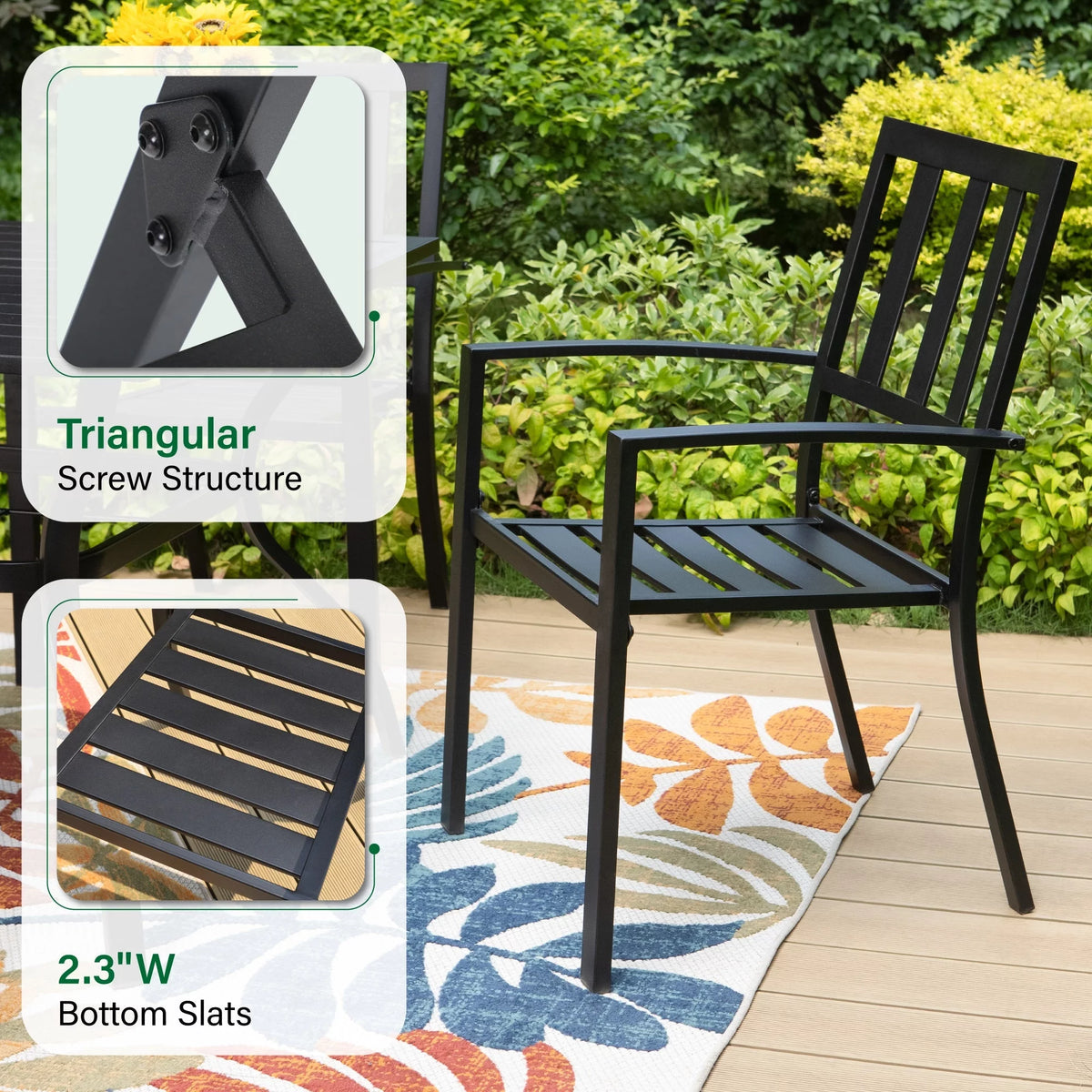7 Piece Outdoor Patio Dining Set Metal Table and Chairs G250743